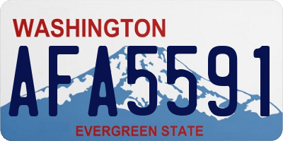 WA license plate AFA5591