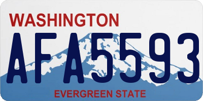 WA license plate AFA5593
