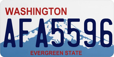 WA license plate AFA5596