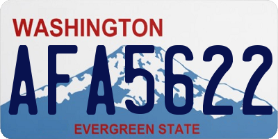WA license plate AFA5622