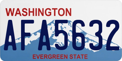 WA license plate AFA5632