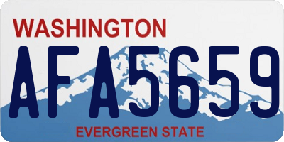 WA license plate AFA5659