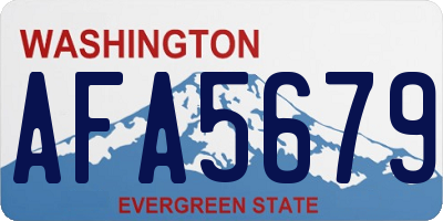 WA license plate AFA5679