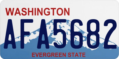 WA license plate AFA5682
