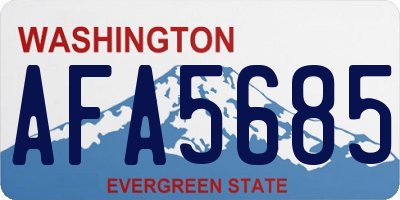 WA license plate AFA5685