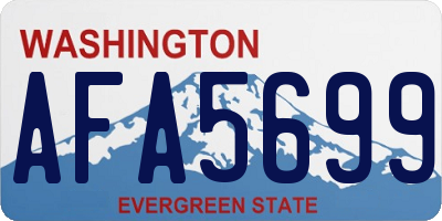 WA license plate AFA5699