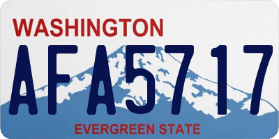 WA license plate AFA5717