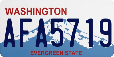 WA license plate AFA5719