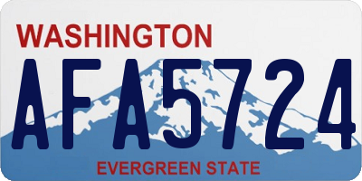 WA license plate AFA5724