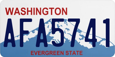WA license plate AFA5741