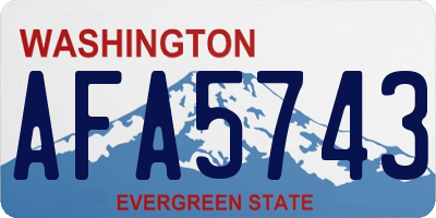WA license plate AFA5743