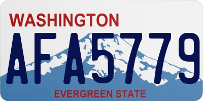 WA license plate AFA5779