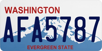 WA license plate AFA5787