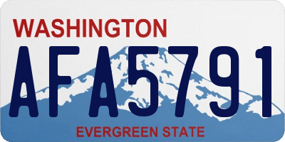 WA license plate AFA5791