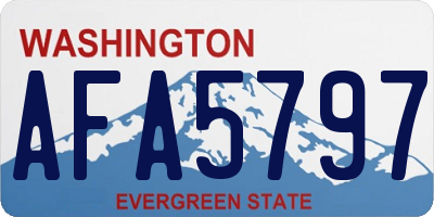 WA license plate AFA5797