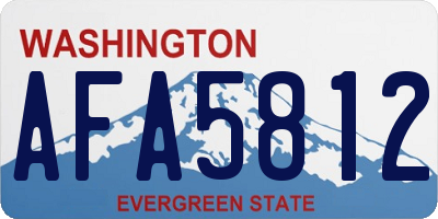 WA license plate AFA5812