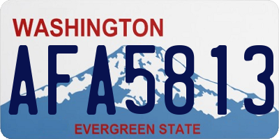 WA license plate AFA5813