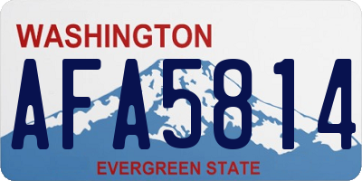 WA license plate AFA5814