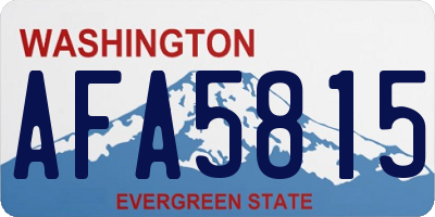WA license plate AFA5815