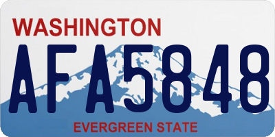 WA license plate AFA5848