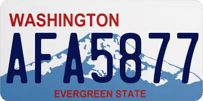 WA license plate AFA5877