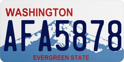 WA license plate AFA5878