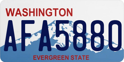 WA license plate AFA5880