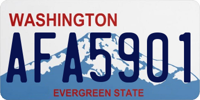 WA license plate AFA5901