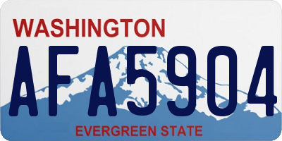 WA license plate AFA5904