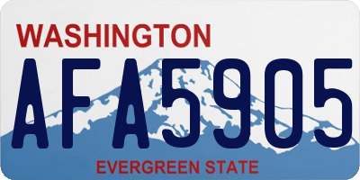 WA license plate AFA5905