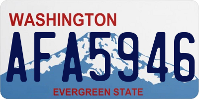 WA license plate AFA5946