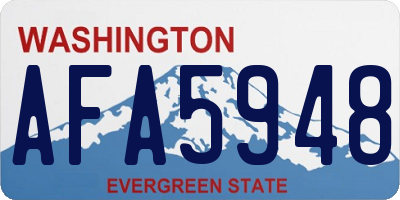 WA license plate AFA5948
