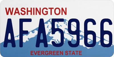 WA license plate AFA5966