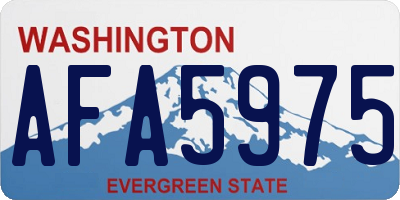 WA license plate AFA5975