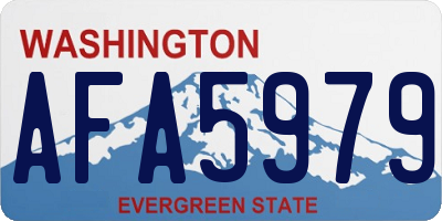 WA license plate AFA5979