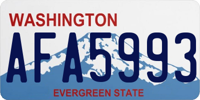 WA license plate AFA5993
