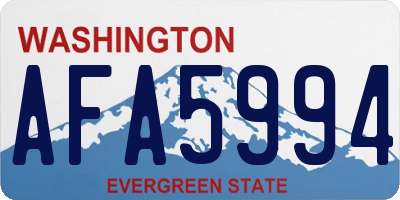 WA license plate AFA5994
