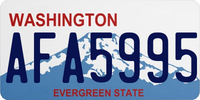 WA license plate AFA5995