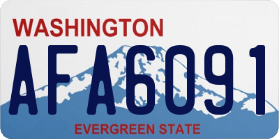 WA license plate AFA6091