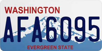 WA license plate AFA6095