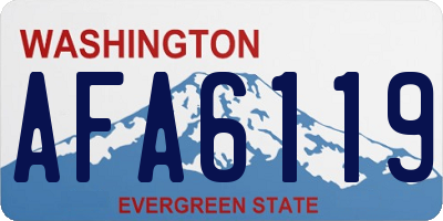 WA license plate AFA6119