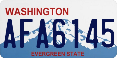 WA license plate AFA6145