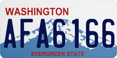 WA license plate AFA6166