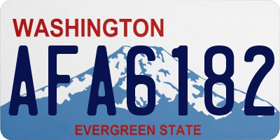 WA license plate AFA6182