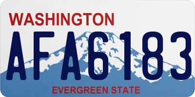 WA license plate AFA6183