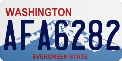 WA license plate AFA6282