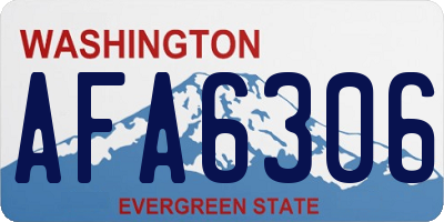 WA license plate AFA6306