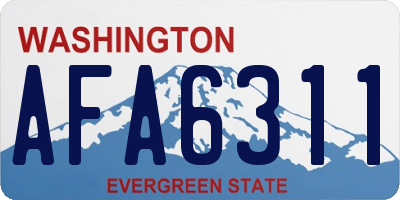 WA license plate AFA6311