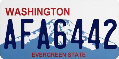 WA license plate AFA6442