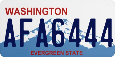 WA license plate AFA6444